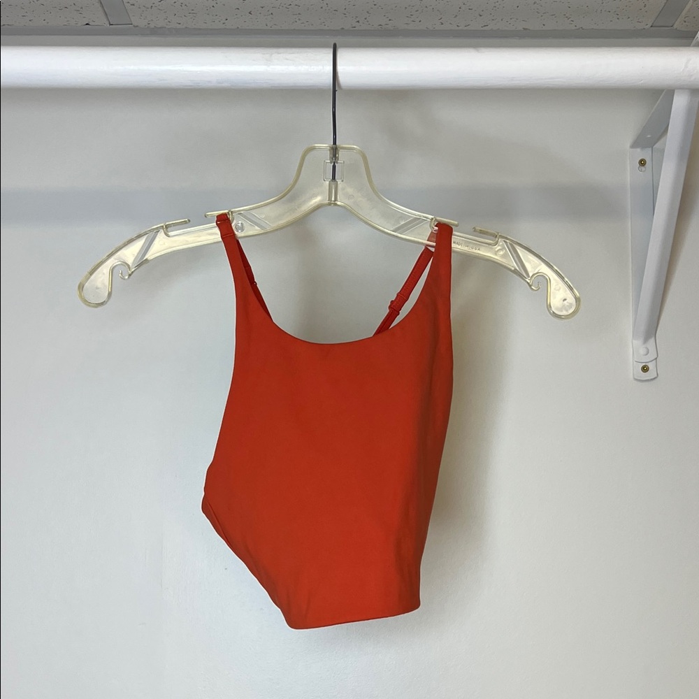 Girlfriend‎ Collective Orange Racerback Sports Bra No Padding- Small
